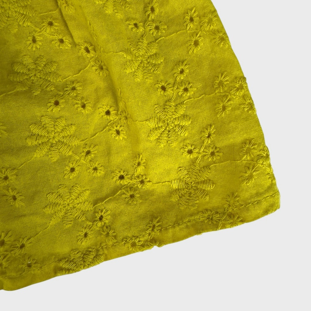 AQUA Yellow Sleeveless Peplum Top - Picture 4 of 5